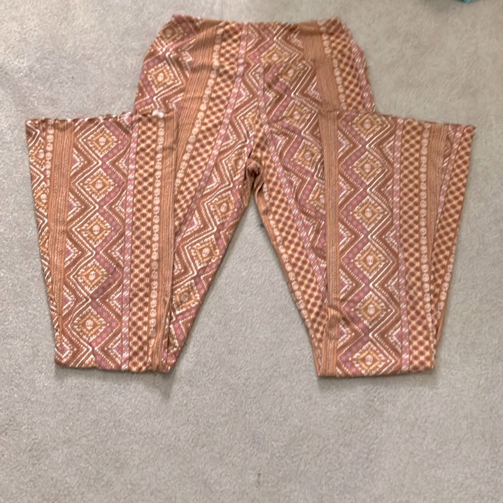 SO orange flare pants high rise size S